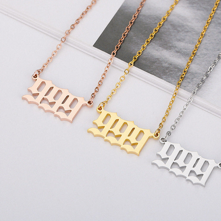 Elegant Angel Number Necklace