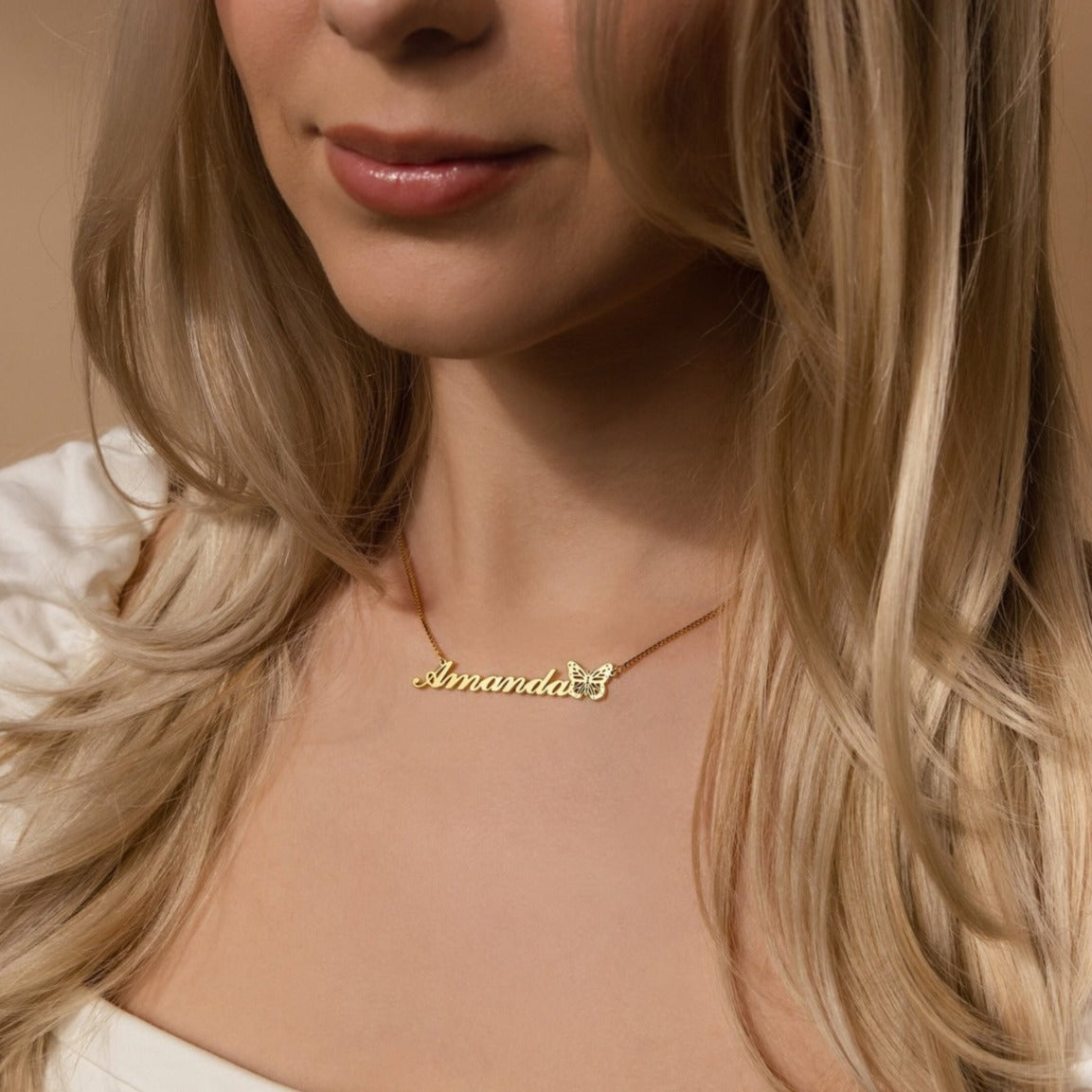 Mix & Match Elegant Butterfly Name Necklace