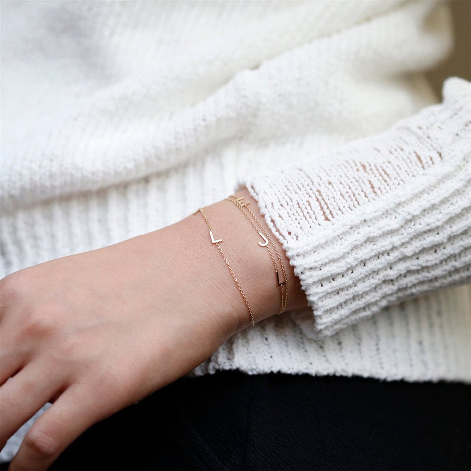 Mix & Match Custom Letter Minimalist Bracelet