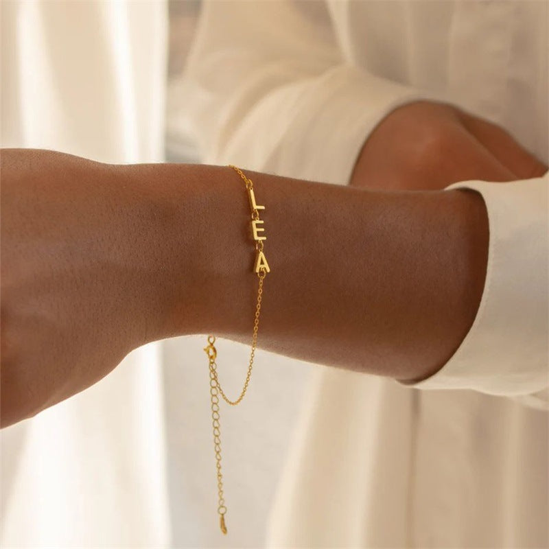 Mix & Match Custom Letter Minimalist Bracelet