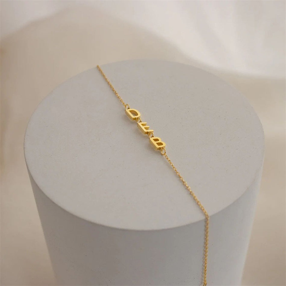 Mix & Match Custom Letter Minimalist Bracelet