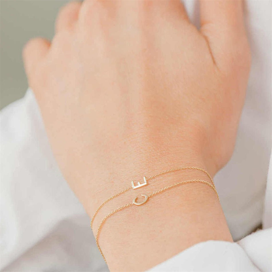 Mix & Match Custom Letter Minimalist Bracelet