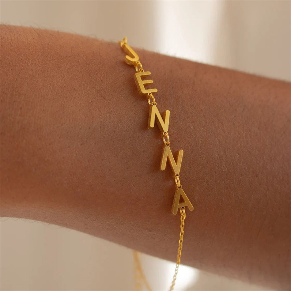 Mix & Match Custom Letter Minimalist Bracelet